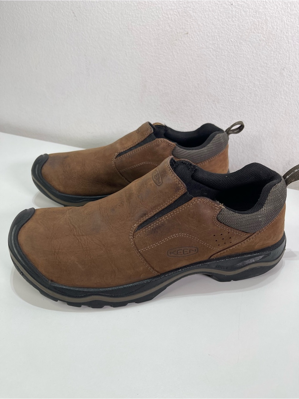 Keen Shoes Rialto Brown Leather Comfort Slip On Casual Loafer Men 10.5 Gorpcore
